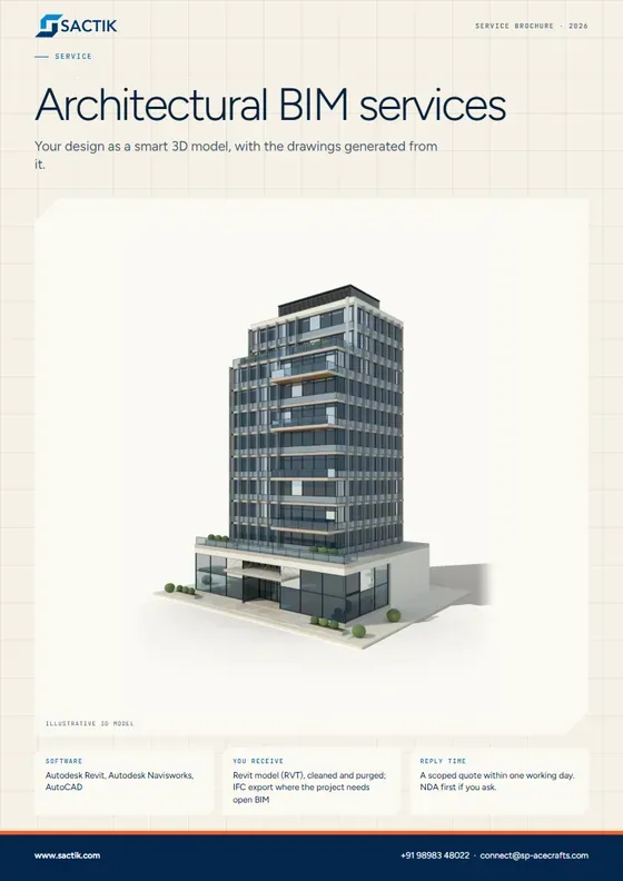 Cover of the Architectural BIM brochure PDF