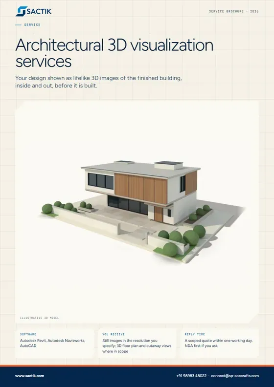 Cover of the 3D visualization brochure PDF