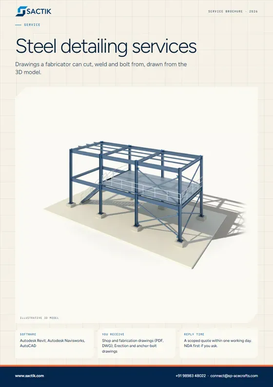 Cover of the Steel detailing brochure PDF